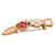 Van Cleef & Arpels Lucky Spring Clip Brooch Pink Red Golden  - view 4