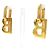 Pendientes de aro dorados B Chain de Balenciaga - vista 2