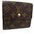 Carteira dobrável Monogram Louis Vuitton Marrom