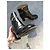 Botines Chanel de cuero negro con cadena - vista 6