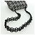 Borsa a Spalla CHANEL in tweed Bianco Nero CC Auth bs33641V - vista 7