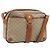 Céline CELINE Macadam Canvas Schultertasche PVC Auth ARZ061A Beige Golden