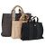 Hermès HERMES Borsa Fourre Tout in Tela 3 Pezzi Arancione Grigio Nero Auth fm5167 Marrone