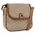 Céline CELINE Macadam Canvas Schultertasche PVC Beige Gold Auth LNZ975 Golden