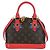 LOUIS VUITTON Borsa a Mano Alma BB Monogram Totem Rossa M41659 LV Auth LNZ513SAM Rosso Monogramma - vista 13
