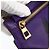 Borsa a spalla in pelle LOEWE John Allen Collaboration Viola Oro Auth ARZ442M D'oro Porpora - vista 9