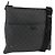 Borsa a Spalla GG Supreme in PVC Nero Argento di GUCCI 162904 Auth ka3041