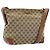 Borsa a Spalla GG Canvas Gucci Beige Argento 337598 Auth gh1763