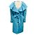 Abrigo trench de tafetán de seda azul turquesa Viktor & Rolf con cinturón