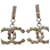 Orecchini in strass Chanel Coco Mark Argento  - vista 1