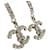 Orecchini in strass Chanel Coco Mark Argento  - vista 3