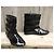 Botas Ankle Les Prairies de Paris em couro envernizado preto - vista 2