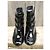 Botas Ankle Les Prairies de Paris em couro envernizado preto - vista 3