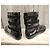 Botas Ankle Les Prairies de Paris em couro envernizado preto - vista 4