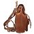 Zaino Mini Gucci in suede e pelle Marrone - vista 4