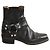 Re/Done Schwarze Leder-Bikerstiefel