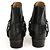 Re/Done Schwarze Leder-Bikerstiefel - Ansicht 2