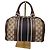 Borsa a mano Gucci GG in tela marrone/beige