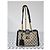 Padlock GUCCI GG Supreme Monogram Piccola Tote con Lucchetto Nera Marrone Beige - vista 13