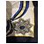 Autre Marque Foulard in seta ARA decorato con medaglie Bianco Blu D'oro - vista 2