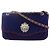 Timeless Borsa a Spalla a Doppia Catena in Cotone Chanel Blu