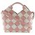 Borsa 2 in 2 in pelle intrecciata Loewe Rosa Bianco