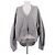 Attico Sudadera corta gris de algodón
