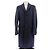 Acne Langer dunkelblauer Wollmantel Marineblau