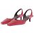 Autre Marque Rote Leder-Slingbacks