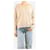 Brunello Cucinelli Neutrales V-Ausschnitt Kabelstrickpullover - Größe XL  - Ansicht 3