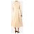 Studio Nicholson Creme Midi-Kleid mit langen Ärmeln - Größe UK 12 Roh - Ansicht 2
