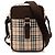 Borsa a tracolla in tela check beige Burberry