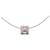 Hermès Silver Palladium Plated Enamel Cage dH Cube Necklace Silvery  - view 1