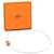 Hermès Silver Palladium Plated Enamel Cage dH Cube Necklace Silvery  - view 6
