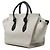 Céline Celine Graue kleine bicolor Canvas- und Kalbsleder-Krawattenknoten-Handtasche - Ansicht 2