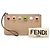 Clutch de cuero beige con tachuelas Fendi de muñeca delgada - vista 8