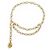 VINTAGE CHANEL KETTE PERLEN IN KÄFIG GÜRTEL HALSKETTE PERLEN T110 Golden