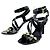 SANDALI UNCHAIN ANKLE LOUIS VUITTON 1A1J5U 37.5 PELLE NERA Nero