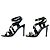 SANDALI UNCHAIN ANKLE LOUIS VUITTON 1A1J5U 37.5 PELLE NERA Nero - vista 2