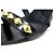 SANDALI UNCHAIN ANKLE LOUIS VUITTON 1A1J5U 37.5 PELLE NERA Nero - vista 7