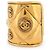 BRACCIALE VINTAGE CHANEL MANCHETTE APERTA QUILT LOGO CC 18 CM ORO D'oro - vista 2