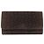 Triomphe Céline VINTAGE CELINE GRAND EMBOSSED TRIUMPH & C SUEDE WALLET Brown