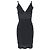 Abito midi in bandage con scollo a V Herve Leger in rayon nero