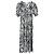 Vestido midi de capas con estampado abstracto Calla Ba&Sh azul marino de viscosa