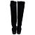 Stivali sopra il ginocchio Stuart Weitzman 5050 in pelle e camoscio nero - vista 3