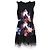 Sandro Mini Kleid mit Feuerwerksdruck aus schwarzem Polyester