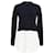 Sandro Salima Pullover mit Schichteffekt aus marineblauer Merinowolle