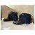 Botines Chanel de cuero negro con borde de piel - vista 4