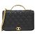 Cadena de cartera Chanel Boy line Negro