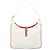Borsa a spalla Hermès Trim in pelle Epsom per donne, bianca/rossa Rosso